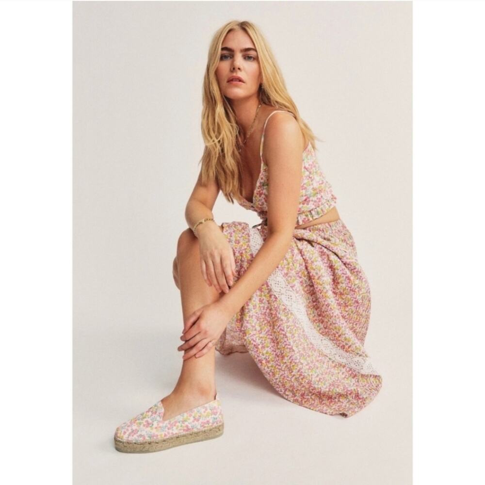 Loveshackfancy X Manebi Fruity Punch Slipper Platform Espadrilles 9